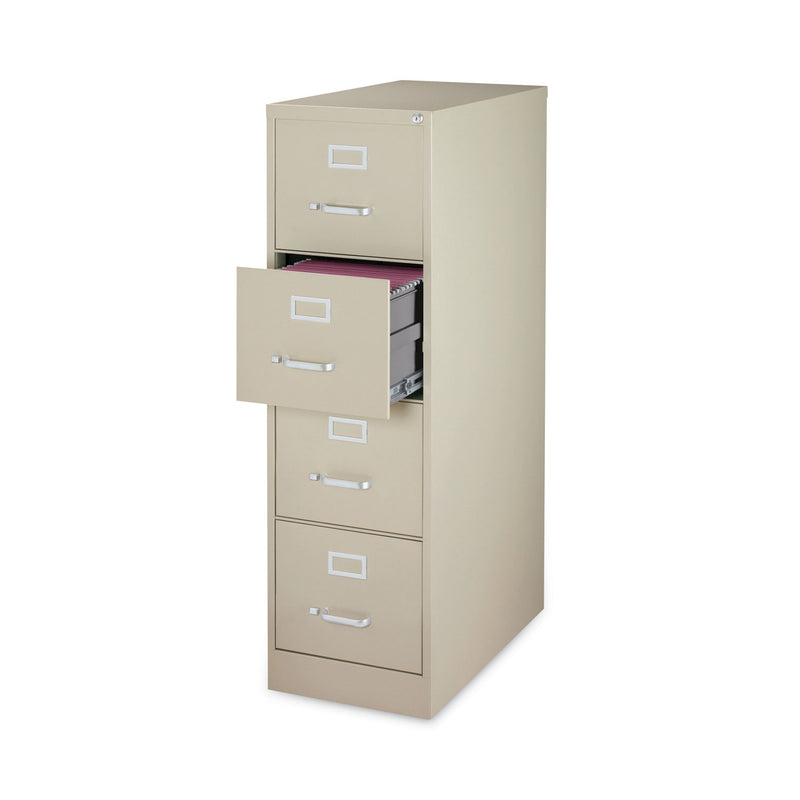 Alera® Four-Drawer Economy Vertical File, Letter-Size File Drawers, 15" x 26.5" x 52", Putty (ALEHVF152652PY) Each