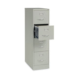 Alera® Four-Drawer Economy Vertical File, Letter-Size File Drawers, 15" x 26.5" x 52", Light Gray (ALEHVF152652LG) Each