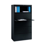 Hirsh Industries® Lateral File Cabinet, 5 Letter/Legal/A4-Size File Drawers, Black, 36 x 18.62 x 67.62 (HID14992)