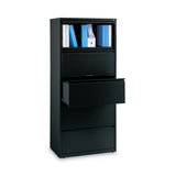 Alera® Lateral File, Five Legal/Letter/A4-Size File Drawers, 30" x 18.62" x 67.62", Black (ALEHLF3067BL) Each