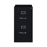 Alera® Two-Drawer Economy Vertical File, Letter-Size File Drawers, Black, 15" x 22" x 28.37" (ALEHVF152229BL)