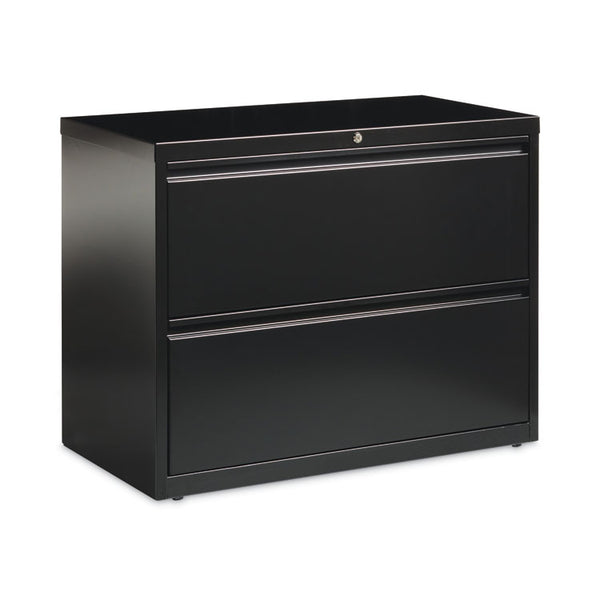 Hirsh Industries® Lateral File Cabinet, 2 Letter/Legal/A4-Size File Drawers, Black, 36 x 18.62 x 28 (HID14983)
