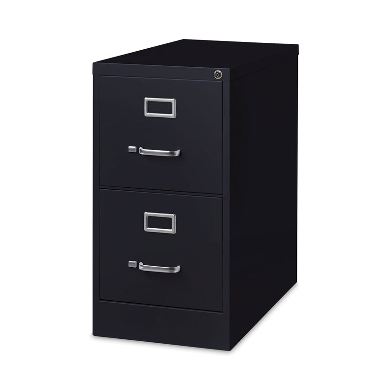 Alera® Two-Drawer Economy Vertical File, Letter-Size File Drawers, 15" x 26.5" x 28.37", Black (ALEHVF152629BL)