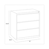 Hirsh Industries® Lateral File Cabinet, 3 Letter/Legal/A4-Size File Drawers, Putty, 30 x 18.62 x 40.25 (HID14973)