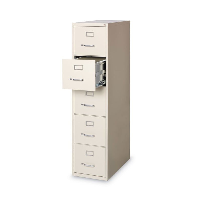 Alera® Five-Drawer Economy Vertical File, Letter-Size File Drawers, 15" x 26.5" x 61.37", Putty (ALEHVF1562PY)