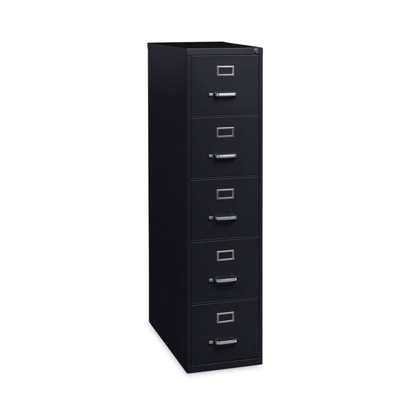 Hirsh Industries® Vertical Letter File Cabinet, 5 Letter-Size File Drawers, Black, 15 x 26.5 x 61.37 (HID17778)