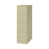 Alera® Four-Drawer Economy Vertical File, Letter-Size File Drawers, 15" x 26.5" x 52", Putty (ALEHVF152652PY) Each