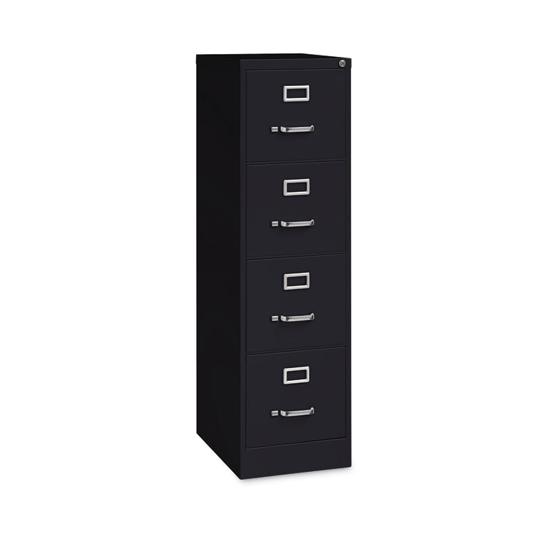 Hirsh Industries® Vertical Letter File Cabinet, 4 Letter-Size File Drawers, Black, 15 x 22 x 52 (HID17892)