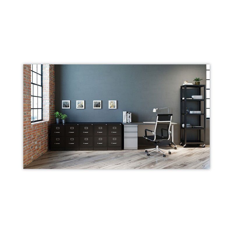 Alera® Two-Drawer Economy Vertical File, Letter-Size File Drawers, 15" x 26.5" x 28.37", Black (ALEHVF152629BL)