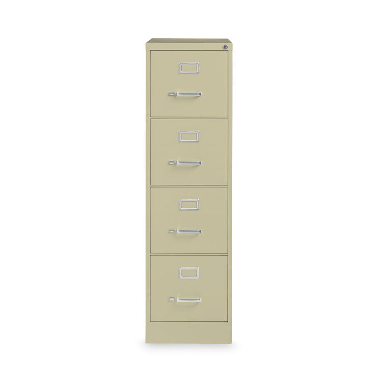 Hirsh Industries® Vertical Letter File Cabinet, 4 Letter-Size File Drawers, Putty, 15 x 22 x 52 (HID17891)