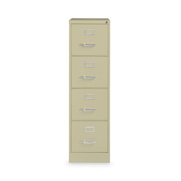 Alera® Four-Drawer Economy Vertical File, Letter-Size File Drawers, 15" x 22" x 52", Putty (ALEHVF152252PY)