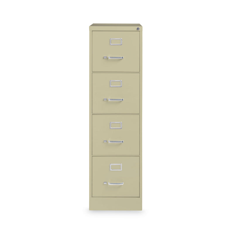 Alera® Four-Drawer Economy Vertical File, Letter-Size File Drawers, 15" x 22" x 52", Putty (ALEHVF152252PY) Each