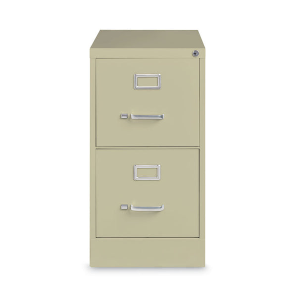 Hirsh Industries® Vertical Letter File Cabinet, 2 Letter-Size File Drawers, Putty, 15 x 26.5 x 28.37 (HID14026)