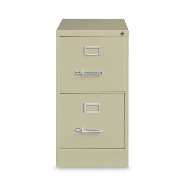 Alera® Two-Drawer Economy Vertical File, Letter-Size File Drawers, 15" x 26.5" x 28.37", Putty (ALEHVF152629PY)