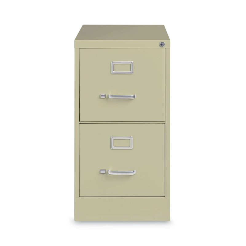 Alera® Two-Drawer Economy Vertical File, Letter-Size File Drawers, 15" x 26.5" x 28.37", Putty (ALEHVF152629PY) Each