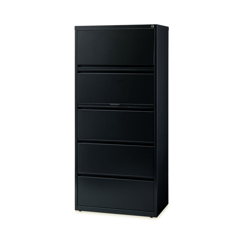 Alera® Lateral File, Five Legal/Letter/A4-Size File Drawers, 30" x 18.62" x 67.62", Black (ALEHLF3067BL) Each