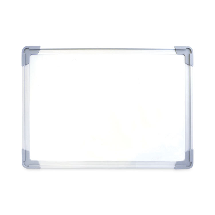 Flipside Dual-Sided Desktop Dry Erase Board, 18 x 12, White Surface, Silver Aluminum Frame (FLP50000)