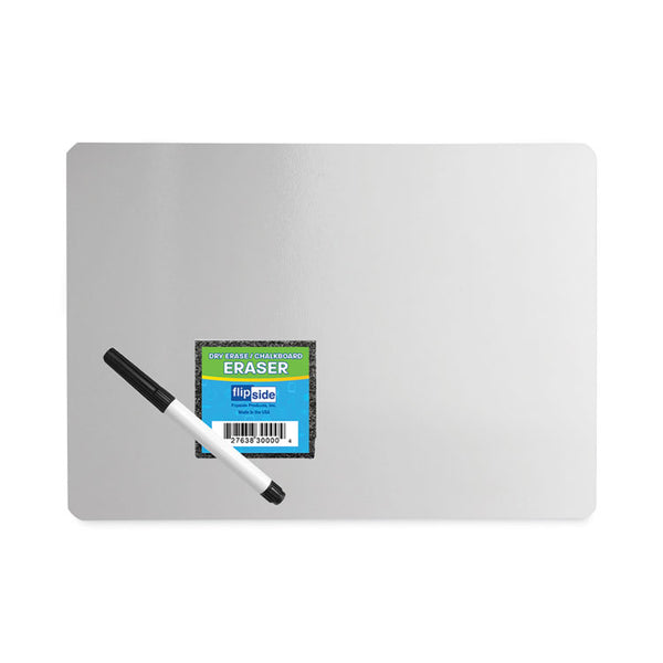 Flipside Dry Erase Board Set with Black Markers, 12 x 9, White Surface, 12/Pack (FLP21003)