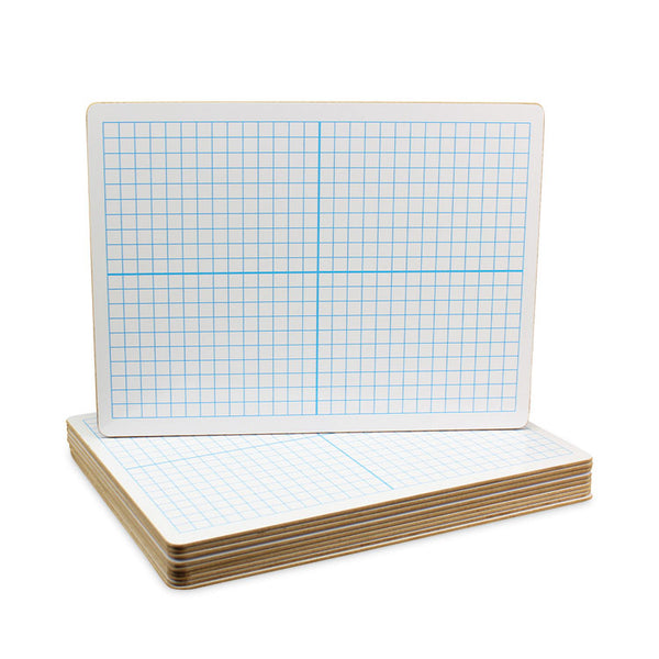 Flipside Graphing Two-Sided Dry Erase Board, 12 x 9, White Surface, 12/Pack (FLP11200)