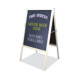 Flipside Black Chalkboard Marquee, 24 x 42, Black Surface, Natural Wood Frame (FLP31222)