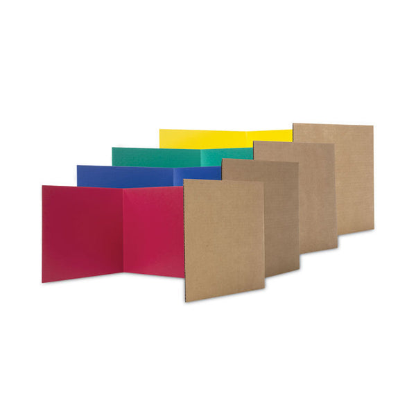 Flipside Study Carrel, 48 x 12, Assorted Colors, 24/Pack (FLP60045)