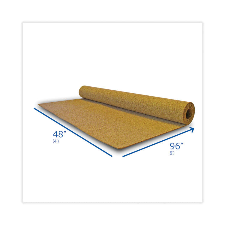 Flipside Cork Roll, 96" x 48", 0.12" Thick, Brown Surface (FLP38001)