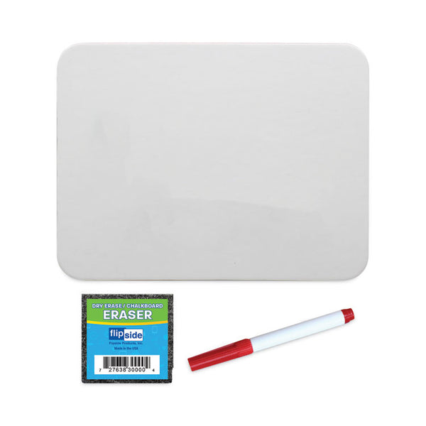 Flipside Dry Erase Board Set with Assorted Color Markers, 12 x 9, White Surface, 12/Pack (FLP31003)