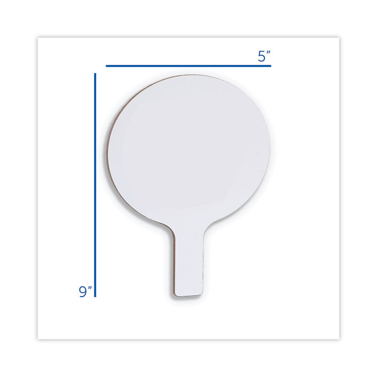 Flipside Dry Erase Paddle, 9 x 5, White Surface, 12/Pack (FLP10036)