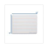 Flipside Two-Sided Red and Blue Ruled Dry Erase Board, 12 x 9, Ruled White Front/Unruled White Back, 24/Pack (FLP12034) Pack of 24