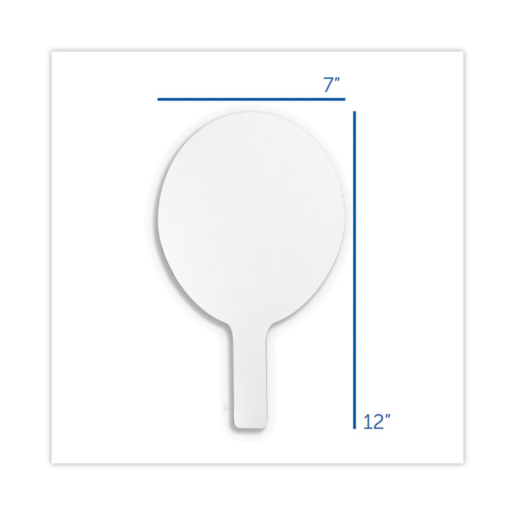 Flipside Dry Erase Paddle, 12 x 7, White Surface, 12/Pack (FLP12032)