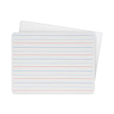 Flipside Two-Sided Red and Blue Ruled Dry Erase Board, 12 x 9, Ruled White Front/Unruled White Back, 12/Pack (FLP10134)