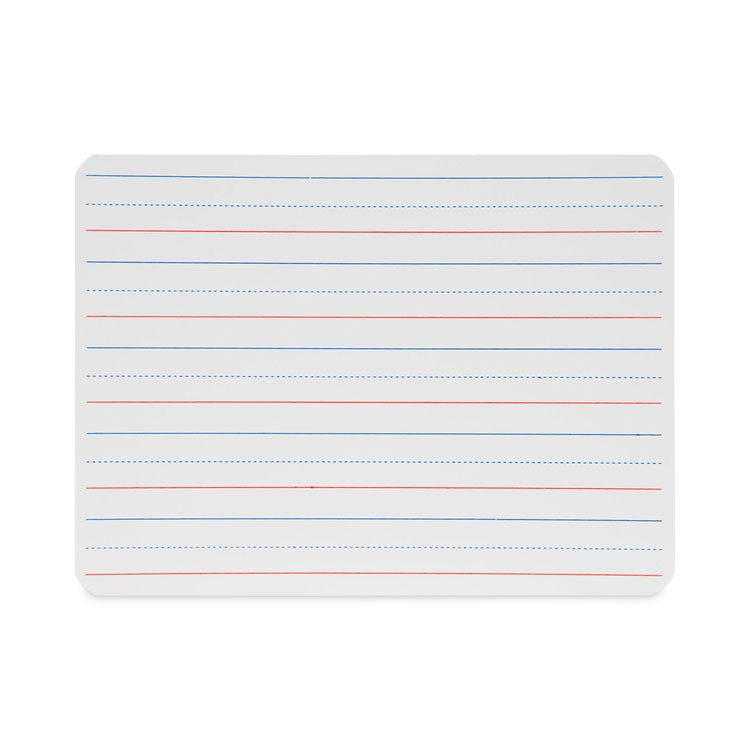 Flipside Magnetic Two-Sided Red and Blue Ruled Dry Erase Board, 12 x 9, Ruled White Front/Unruled White Back, 12/Pack (FLP10176) Pack of 12