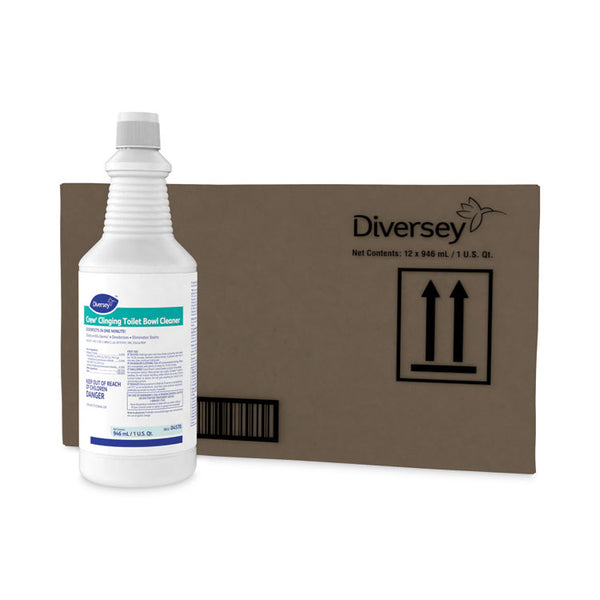Diversey™ Crew Clinging Toilet Bowl Cleaner, Floral Scent, Liquid, 1 qt. Bottle, 12/CT (DVO04578)