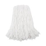 Boardwalk® Premium Cut-End Wet Mop Heads, Rayon, 16oz, White, 12/Carton (BWK216RCT) Case of 12