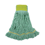 Boardwalk® EcoMop Looped-End Mop Head, Recycled Fibers, Large Size, Green, 12/Carton (BWK1200LCT) Case of 12 Mops