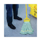 Boardwalk® EcoMop Looped-End Mop Head, Recycled Fibers, Large Size, Green, 12/Carton (BWK1200LCT) Case of 12 Mops