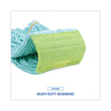 Boardwalk® EcoMop Looped-End Mop Head, Recycled Fibers, Medium Size, Green (BWK1200MEA)