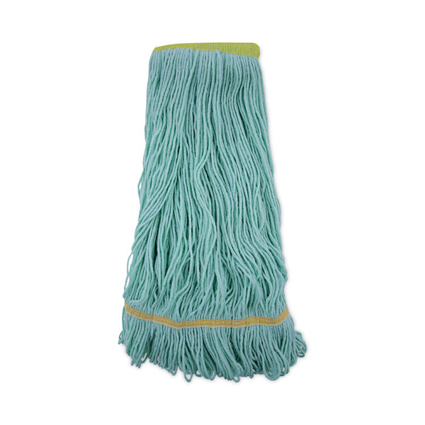 Boardwalk® EcoMop Looped-End Mop Head, Recycled Fibers, Extra Large Size, Green (BWK1200XL) Each