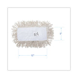 Boardwalk® Mop Head, Dust, Cotton, 12 x 5, White (BWK1312)