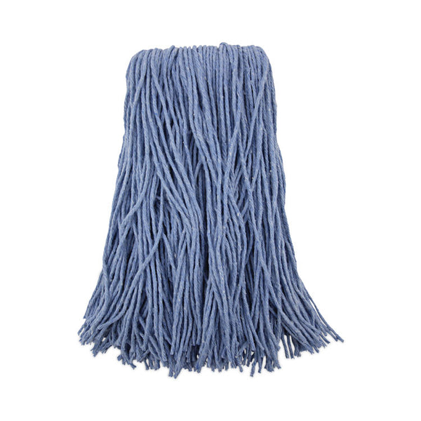 Boardwalk® Mop Head, Standard Head, Cotton/Synthetic Fiber, Cut-End, #24, Blue, 12/Carton (BWK2024B) Case of 12