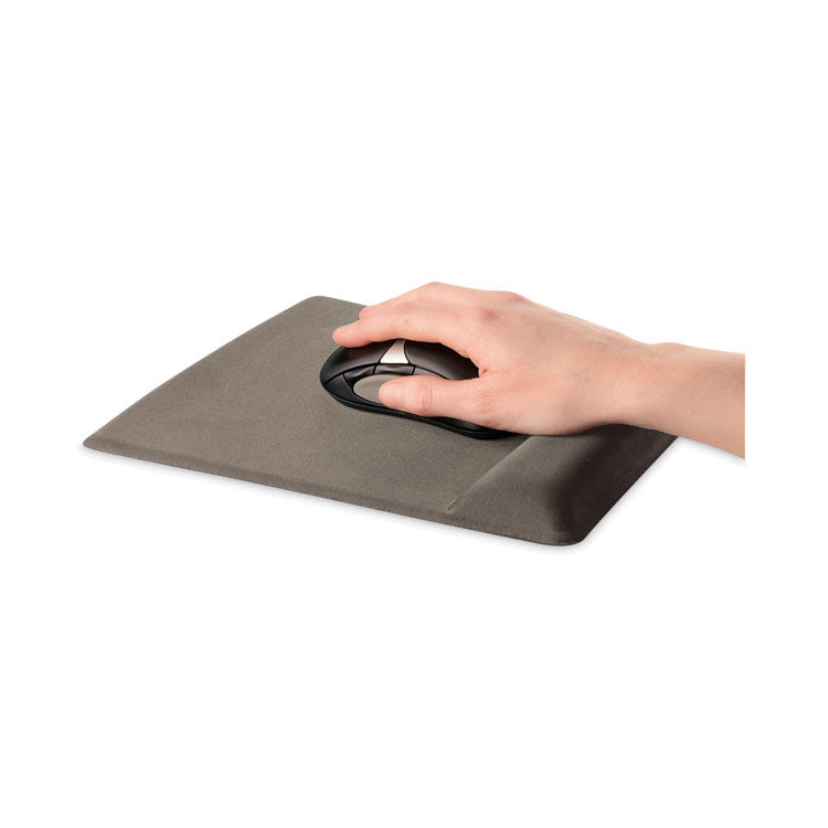 Fellowes® Ergonomic Memory Foam Wrist Rest with Attached Mouse Pad, 8.25 x 9.87, Black (FEL9180901)