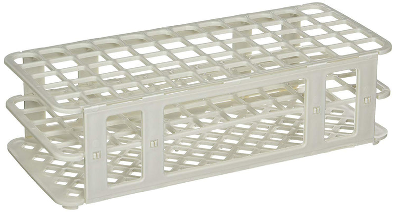Globe® Scientific 456500 Series Stacking Test Tube Rack 60 Place 16 to 17 mm Tube Size White 2-4/5 X 4-1/8 X 9-3/5 Inch (530047_EA) 1/EA