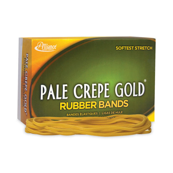 Alliance® Pale Crepe Gold Rubber Bands, Size 117B, 0.06" Gauge, Golden Crepe, 1 lb Box, 300/Box (ALL21405) Each