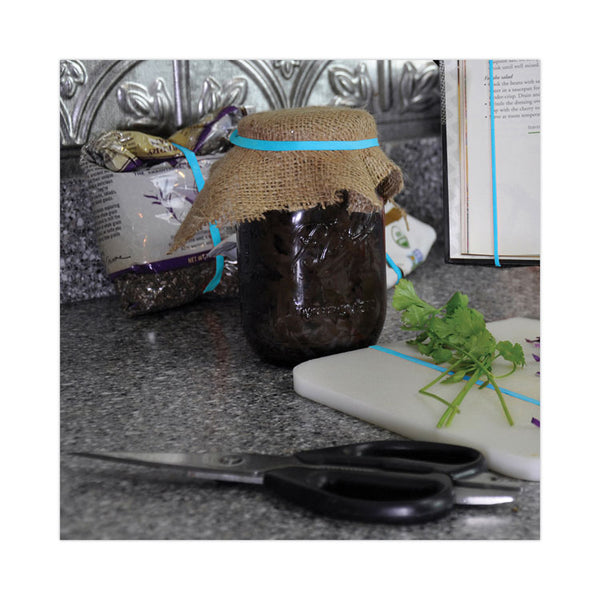 Alliance® Antimicrobial Non-Latex Rubber Bands, Size 117B, 0.06" Gauge, Cyan Blue, 4 oz Box, 62/Box (ALL42179) 1/4 lb Box