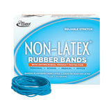 Alliance® Antimicrobial Non-Latex Rubber Bands, Size 33, 0.04" Gauge, Cyan Blue, 4 oz Box, 180/Box (ALL42339) 1/4 lb Box