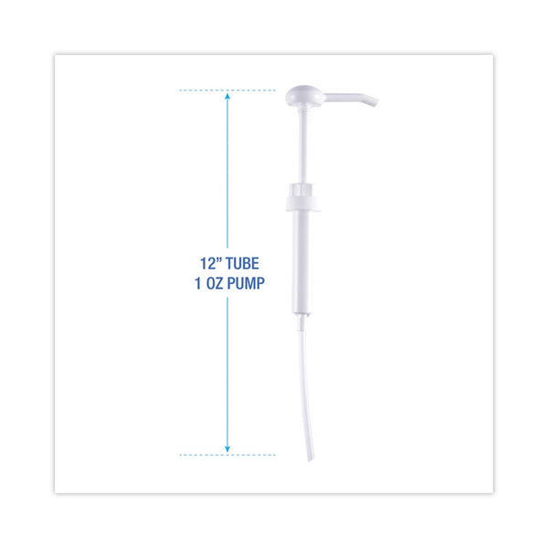 Boardwalk® Siphon Pump, 1 oz/Pump, For 1 gal Bottles, Plastic, 12" Tube, White (BWK00417EA) Each