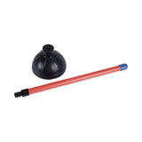 Boardwalk® Toilet Plunger, 18" Plastic Handle, 5.63" dia, Red/Black, 6/Carton (BWK09201)