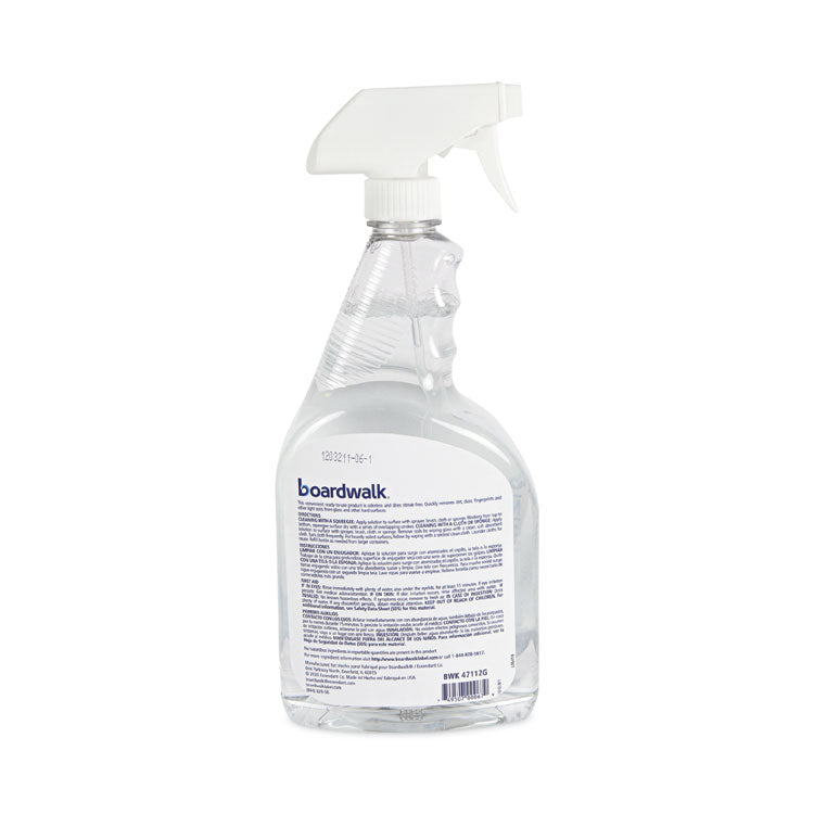 Boardwalk® Natural Glass Cleaner, 32 oz Trigger Spray Bottle, 12/Carton (BWK47112G)