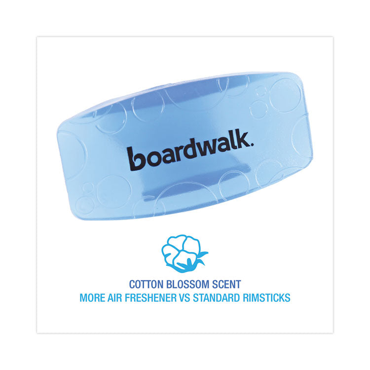 Boardwalk® Bowl Clip, Cotton Blossom Scent, Blue, 12/Box (BWKCLIPCBL) Box of 12