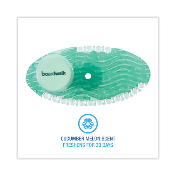 Boardwalk® Curve Air Freshener, Cucumber Melon, Solid, Green, 10/Box (BWKCURVECME)